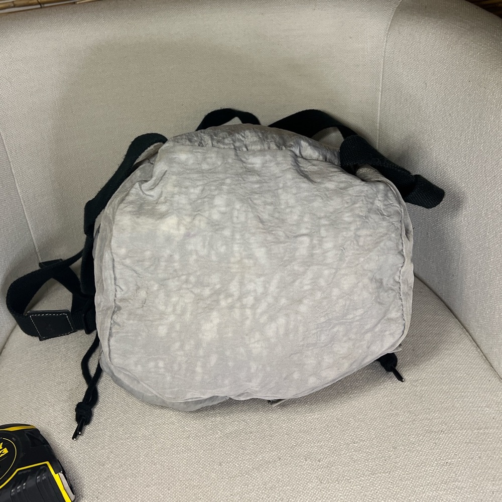 Kipling Light Gray Backpack With Black Accents - image 5